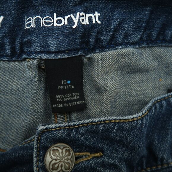 Lane Bryant Jeans Women's 16P High-Rise Distinctly Boot 28" Inseam Distressed - Picture 10 of 16